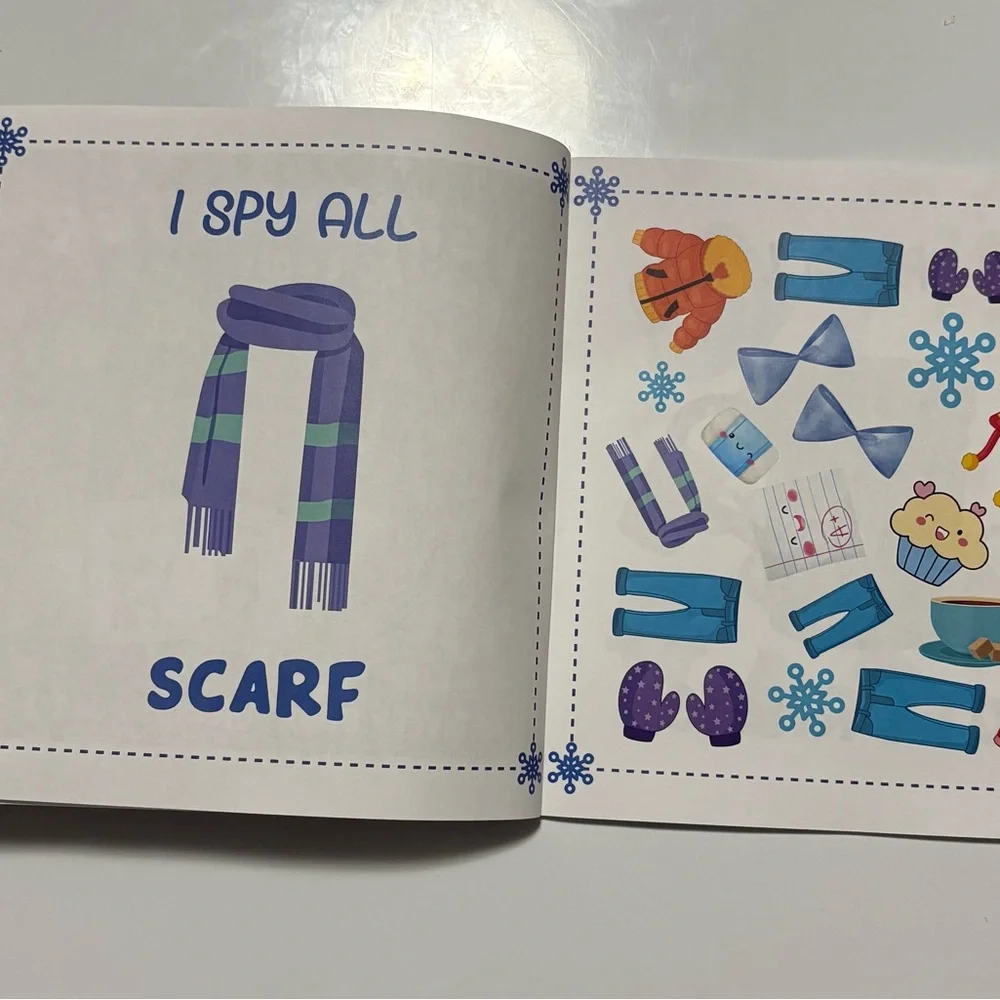 I Spy Winter Activity Book for Kids - Blue